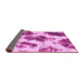 Sideview of Abstract Pink Modern Rug, abs917pnk