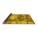 Sideview of Abstract Yellow Modern Rug, abs918yw