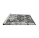 Sideview of Machine Washable Abstract Gray Modern Rug, wshabs918gry