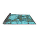 Sideview of Abstract Light Blue Modern Rug, abs918lblu