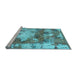 Sideview of Machine Washable Abstract Light Blue Modern Rug, wshabs918lblu