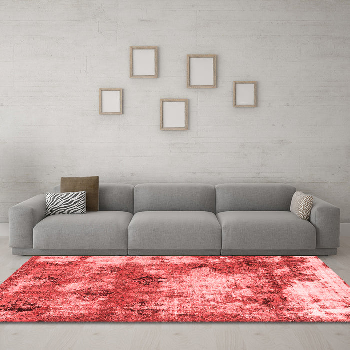 Modern Red Washable Rugs