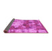 Sideview of Abstract Pink Modern Rug, abs918pnk