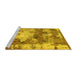 Sideview of Machine Washable Abstract Yellow Modern Rug, wshabs918yw