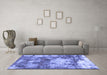 Machine Washable Abstract Blue Modern Rug in a Living Room, wshabs918blu