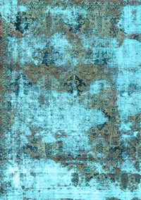 Abstract Light Blue Modern Rug, abs918lblu