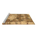 Sideview of Machine Washable Abstract Brown Modern Rug, wshabs918brn