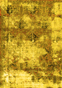 Abstract Yellow Modern Rug, abs918yw