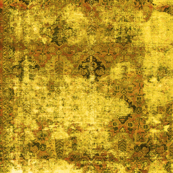 Abstract Yellow Modern Rug, abs918yw
