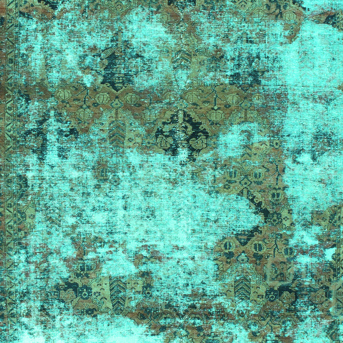 Machine Washable Abstract Turquoise Modern Area Rugs, wshabs918turq