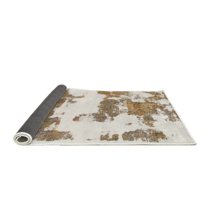 Sideview of Abstract White Chocolate Beige Modern Rug, abs919
