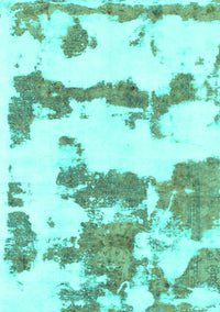 Abstract Turquoise Modern Rug, abs919turq