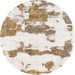 Round Abstract White Chocolate Beige Modern Rug, abs919