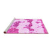 Sideview of Machine Washable Abstract Pink Modern Rug, wshabs919pnk