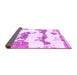 Sideview of Abstract Purple Modern Rug, abs919pur