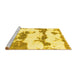 Sideview of Machine Washable Abstract Yellow Modern Rug, wshabs919yw