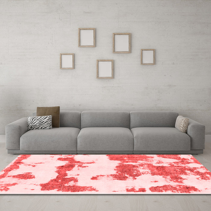Modern Red Washable Rugs