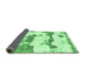 Sideview of Abstract Emerald Green Modern Rug, abs919emgrn