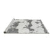 Sideview of Machine Washable Abstract Gray Modern Rug, wshabs919gry