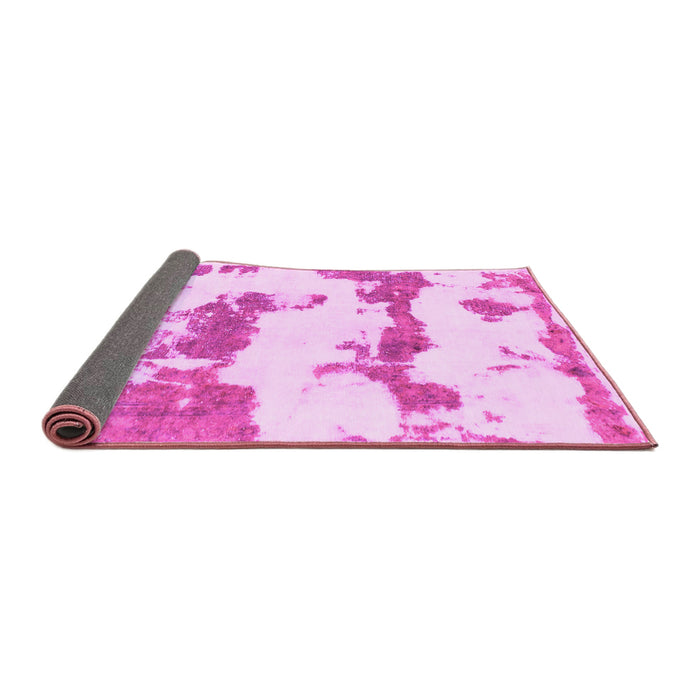 Sideview of Abstract Pink Modern Rug, abs919pnk