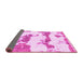 Sideview of Abstract Pink Modern Rug, abs919pnk