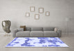 Machine Washable Abstract Blue Modern Rug in a Living Room, wshabs919blu