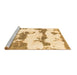 Sideview of Machine Washable Abstract Brown Modern Rug, wshabs919brn