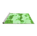 Sideview of Machine Washable Abstract Green Modern Area Rugs, wshabs919grn