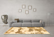 Machine Washable Abstract Brown Modern Rug in a Living Room,, wshabs919brn