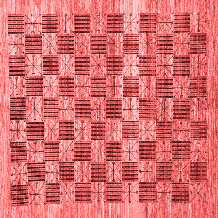 Checkered Red Modern Rug, abs91red