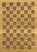 Machine Washable Checkered Brown Modern Rug, wshabs91brn