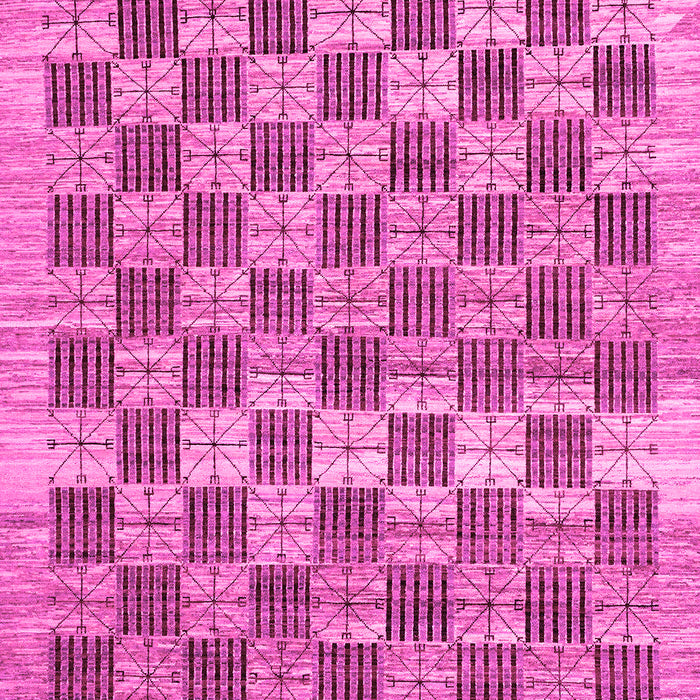Machine Washable Checkered Pink Modern Rug, wshabs91pnk