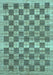 Checkered Light Blue Modern Rug, abs91lblu