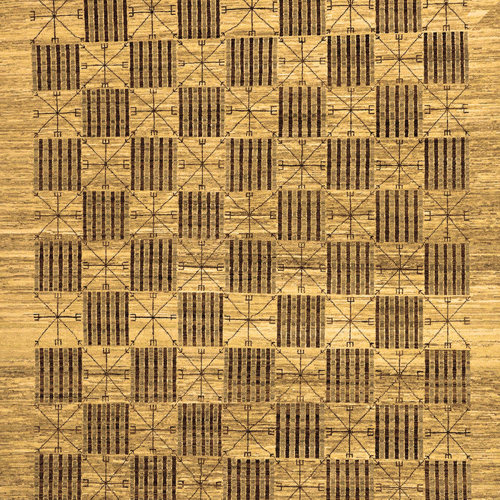 Checkered Brown Modern Rug, abs91brn