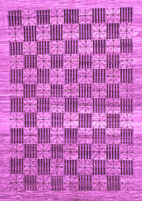 Checkered Purple Modern Rug, abs91pur