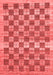 Checkered Red Modern Area Rugs