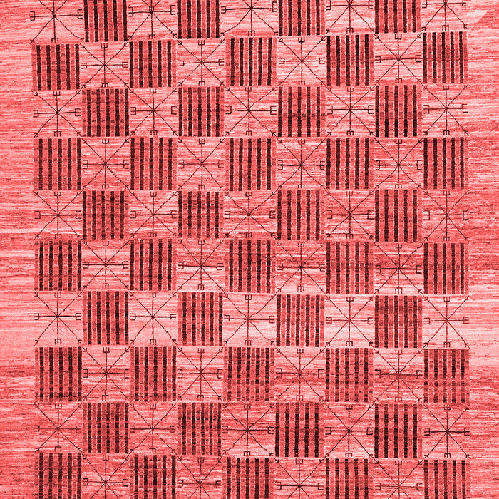 Checkered Red Modern Area Rugs