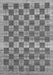 Machine Washable Checkered Gray Modern Rug, wshabs91gry