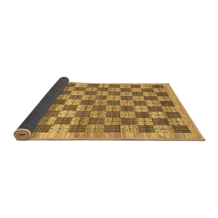 Sideview of Checkered Brown Modern Rug, abs91brn