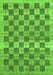 Checkered Green Modern Rug, abs91grn