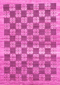 Checkered Pink Modern Rug, abs91pnk