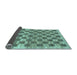 Sideview of Checkered Light Blue Modern Rug, abs91lblu