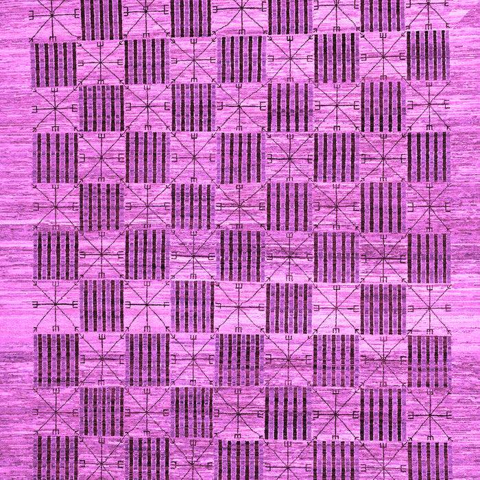 Machine Washable Checkered Purple Modern Area Rugs, wshabs91pur