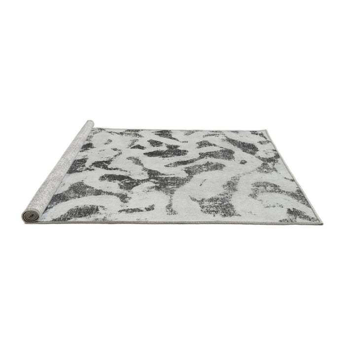 Sideview of Machine Washable Abstract Gray Modern Rug, wshabs920gry