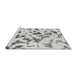 Sideview of Machine Washable Abstract Gray Modern Rug, wshabs920gry