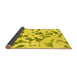 Sideview of Abstract Yellow Modern Rug, abs920yw