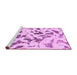 Sideview of Machine Washable Abstract Pink Modern Rug, wshabs920pnk