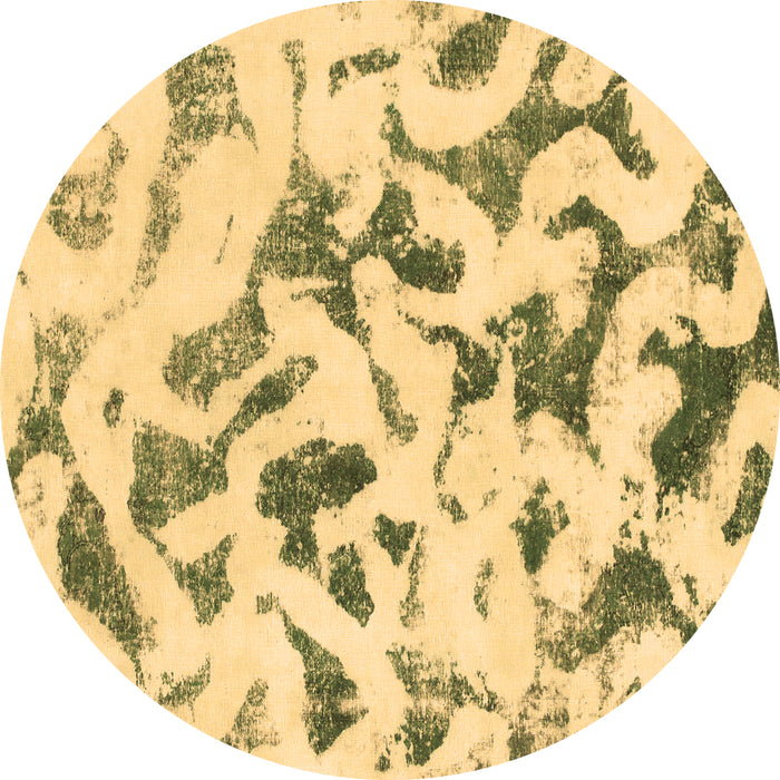 Round Machine Washable Abstract Brown Modern Rug, wshabs920brn