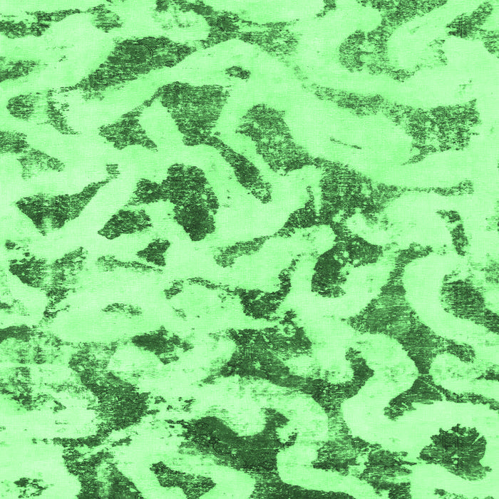 Square Machine Washable Abstract Emerald Green Modern Area Rugs, wshabs920emgrn