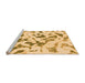 Sideview of Machine Washable Abstract Orange Modern Area Rugs, wshabs920org